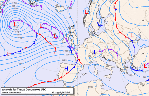 Previsioni meteo per giovedì 26, venerdì 27, sabato 28 (dicembre)
