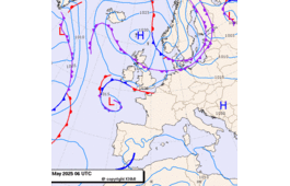 Previsioni meteo per mercoledì 14, giovedì 15, venerdì 16 (maggio)