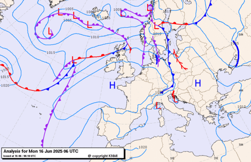 Previsioni meteo per lunedì 16, martedì 17, mercoledì 18  (giugno)