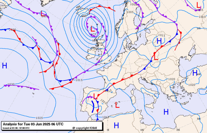 Previsioni meteo per martedì 3, mercoledì 4, giovedì 5 (giugno)