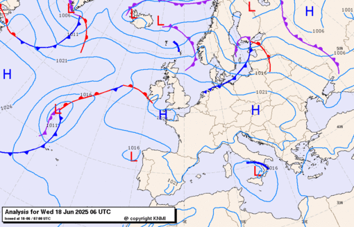 Previsioni meteo per mercoledì 18, giovedì 19, venerdì 20 (giugno)
