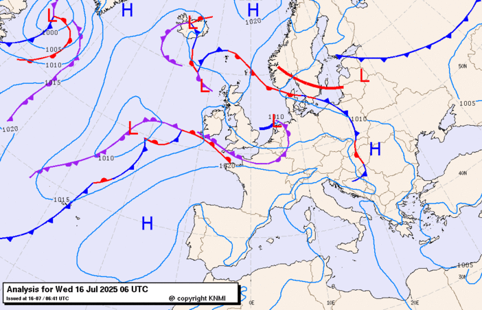 Previsioni meteo per mercoledì 16, giovedì 17, venerdì 18 (luglio)