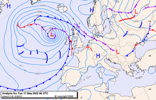 Previsioni meteo per martedì 17, mercoledì 18, giovedì 19 (maggio)