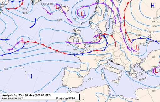 Previsioni meteo per mercoledì 28, giovedì 29, venerdì 30 (maggio)