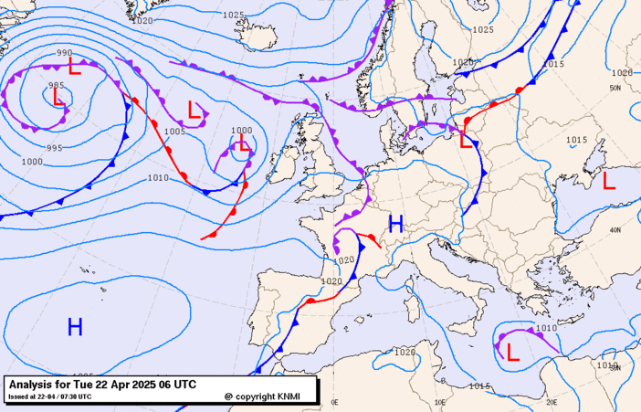 Previsioni meteo per martedì 22, mercoledì 23, giovedì 24 (aprile)