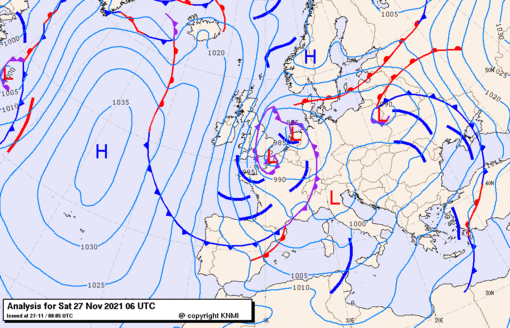 Previsioni meteo per sabato 27, domenica 28, lunedì 29 (novembre)