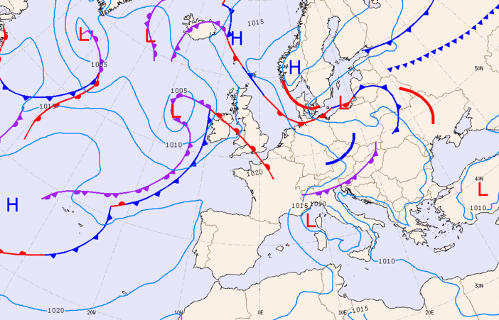 Previsioni meteo per giovedì 17, venerdì 18, sabato 19 (luglio)
