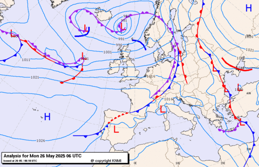 Previsioni meteo per lunedì 26, martedì 27, mercoledì 28 (maggio)