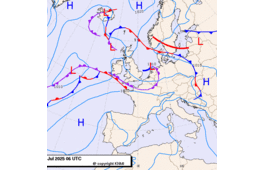 Previsioni meteo per mercoledì 16, giovedì 17, venerdì 18 (luglio)