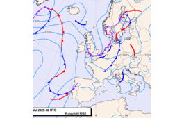 Previsioni meteo per lunedì 7, martedì 8, mercoledì 9 (luglio)