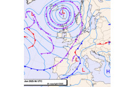 Previsioni meteo per mercoledì 4, giovedì 5, giovedì 6 (giugno)