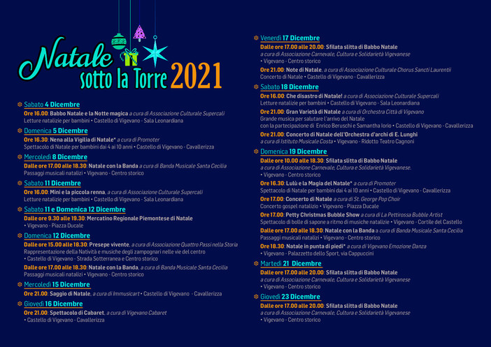 Vigevano, "Natale Sotto la Torre": ecco il programma degli eventi in città