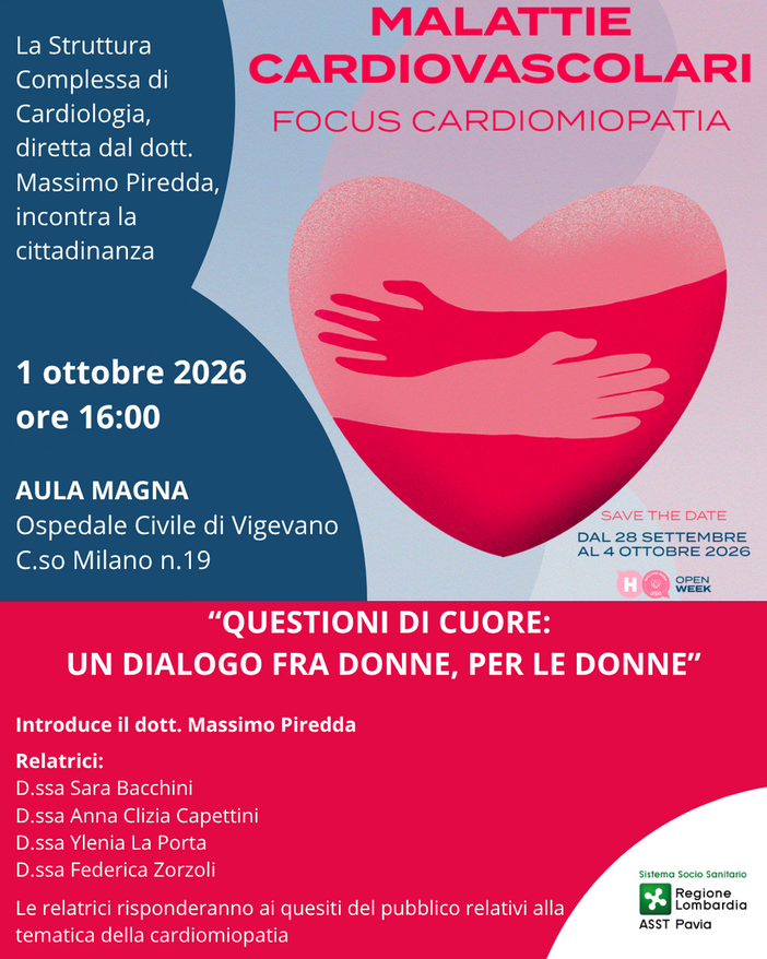 "Giornata del Cuore": Dal 28 settembre al 4 ottobre visite ed esami negli ospedali con il bollino rosa "Giornata del Cuore": Dal 28 settembre al 4 ottobre visite ed esami negli ospedali con il bollino rosa