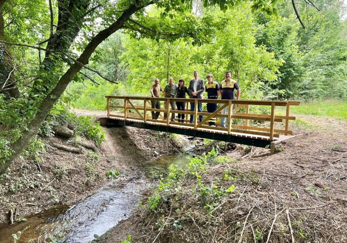 Parco del Ticino: termina la nuova passerella sul torrente Torrone nel comune di Pavia