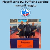 Tennistavolo: playoff Serie D2, l’Officina Gardino perde con la corazzata Azzurra TT King