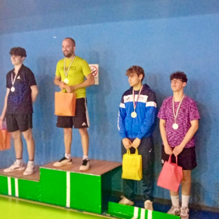 Tennistavolo, torneo open assoluto, ancora grande prova di Alessandro Peluso. Sul podio a Villadossola