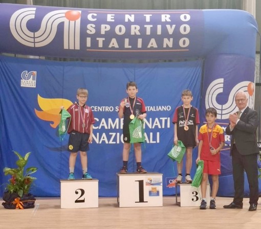 Tennistavolo: finali nazionali CSI, Nicolò Favini si laurea campione italiano “Giovanissimi”