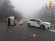 Scontro tra due auto all'uscita dell'autostrada A26 Scontro tra due auto all'uscita dell'autostrada A26