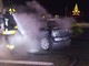 Palestro, dopo l'incidente l'auto prende fuoco: momenti di paura nella serata di venerdì
