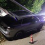 Corbetta: auto contro il palo sulla strada per Battuello Corbetta: auto contro il palo sulla strada per Battuello