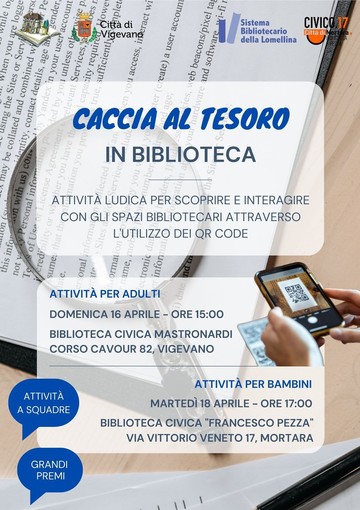 Vigevano: caccia al tesoro in biblioteca Mastronardi