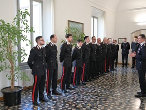 Pavia, presentati cinque nuovi allievi marescialli dei Carabinieri al comando provinciale