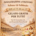 Fiabe di Gelato apre a Vigevano: inaugurazione sabato 14 febbraio con gelato gratis, animazione per bambini e taglio del nastro