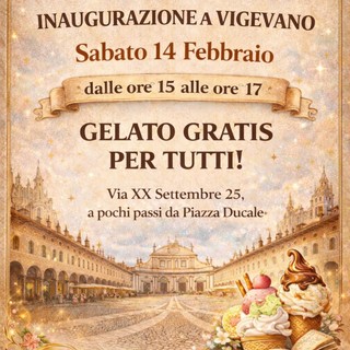 Fiabe di Gelato apre a Vigevano: inaugurazione sabato 14 febbraio con gelato gratis, animazione per bambini e taglio del nastro