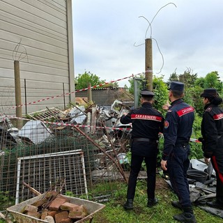 Mortara, sequestrata una discarica abusiva in un'area privata di Casoni Sant'Albino