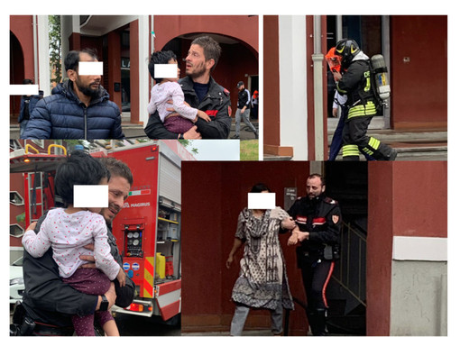 FOTO. Il rogo, la paura e quella bimba tra le braccia del carabiniere: «Grazie, siete degli eroi» FOTO. Il rogo, la paura e quella bimba tra le braccia del carabiniere: «Grazie, siete degli eroi»