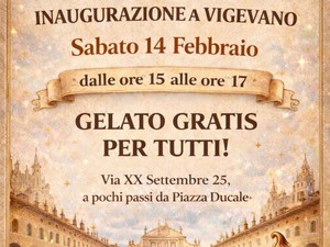 Fiabe di Gelato apre a Vigevano: inaugurazione sabato 14 febbraio con gelato gratis, animazione per bambini e taglio del nastro