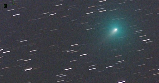 La foto della cometa scattata da Andrea Aletti e pubblicata sulla pagina della Società Astronomica Schiaparelli