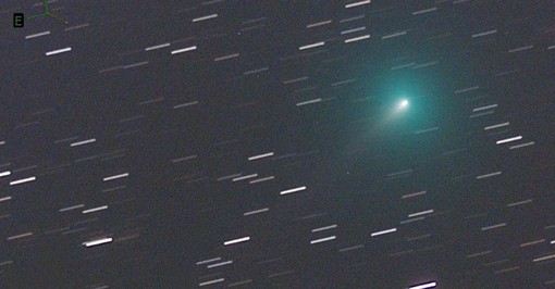La foto della cometa scattata da Andrea Aletti e pubblicata sulla pagina della Società Astronomica Schiaparelli La foto della cometa scattata da Andrea Aletti e pubblicata sulla pagina della Società Astronomica Schiaparelli