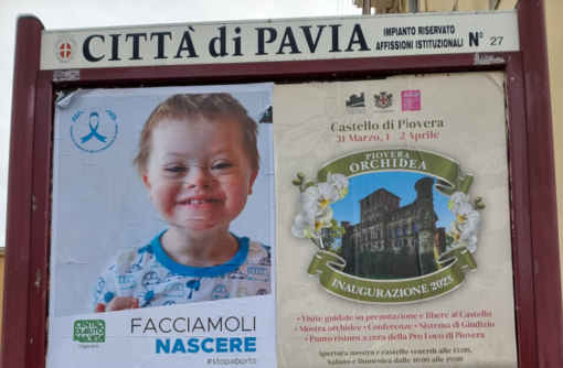 Aborto e sindrome di down: campagna affissioni di Pro Vita &amp; Famiglia a Vigevano e Pavia