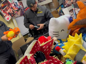 Parte del materiale sequestrato