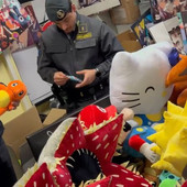 Parte del materiale sequestrato