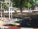 Vigevano: vandali piromani danno fuoco allo scivolo per bambini nel parco Regina Margherita