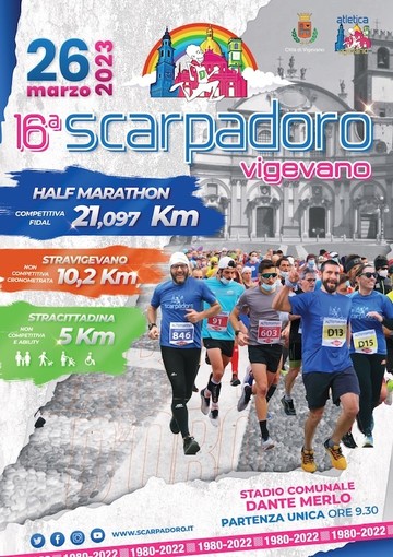 Save the Date: Domenica 26 marzo 2023 si corre Vigevano la 16^ Scarpadoro 21K-10K-5K
