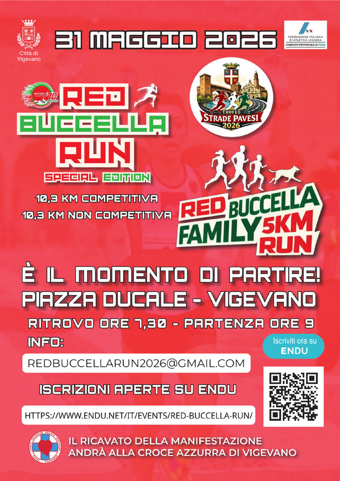 Buccella Run &amp; Bike Vigevano festeggia 10 anni con la “Red Buccella Run Special Edition”