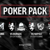 Basket, In vendita i biglietti per la sfida casalinga con San Pablo Burgos e il nuovo Poker Pack di ottobre Basket, In vendita i biglietti per la sfida casalinga con San Pablo Burgos e il nuovo Poker Pack di ottobre