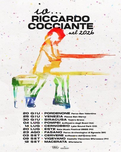 Riccardo Cocciante torna live con una torunée open air "io...Riccardo Cocciante nel 2026" farà tappa anche a Vigevano Riccardo Cocciante torna live con una torunée open air "io...Riccardo Cocciante nel 2026" farà tappa anche a Vigevano