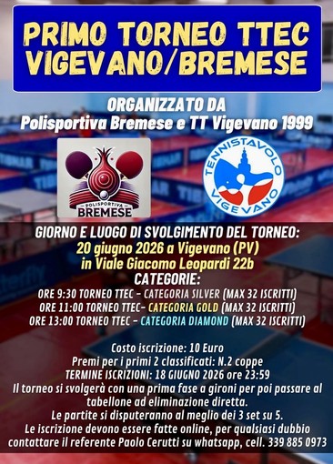 Tennistavolo, il TTEC sbarca a Vigevano grazie alla collaborazione tra Bremese e TT Vigevano Tennistavolo, il TTEC sbarca a Vigevano grazie alla collaborazione tra Bremese e TT Vigevano
