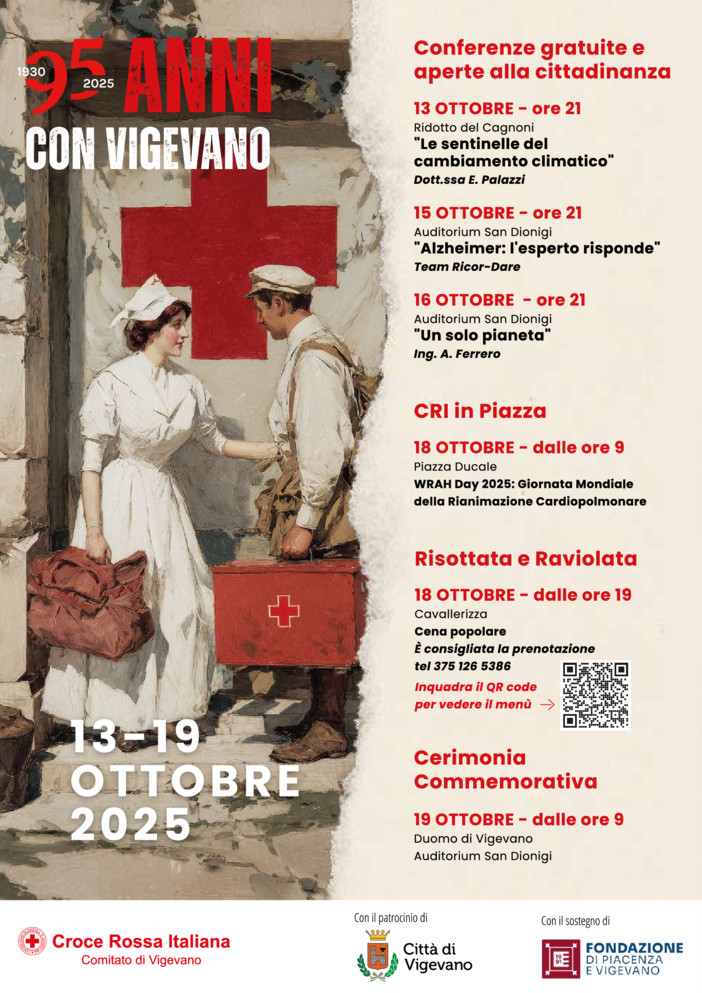 Al via le celebrazioni per i 95 anni della Croce Rossa Comitato Vigevano Al via le celebrazioni per i 95 anni della Croce Rossa Comitato Vigevano