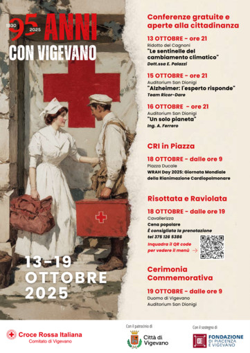 Al via le celebrazioni per i 95 anni della Croce Rossa Comitato Vigevano