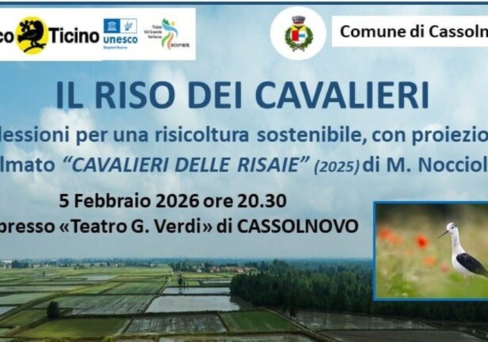 A Cassolnovo il futuro della risicoltura tra sostenibilità, produzione agricola e biodiversità