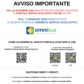 Online dal 7 gennaio il nuovo portale Omnibus servizi scolastici Vigevano