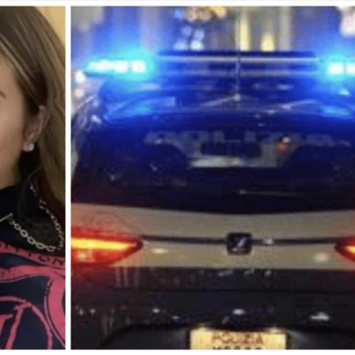 Da sinistra: Pamela Genini in una foto pubblicata dai media nazionali. Sul luogo dell'omicidio è intervenuta la polizia