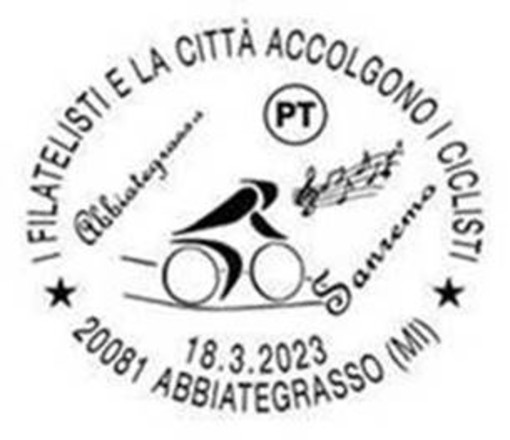 Poste Italiane, annullo filatelico speciale per la Milano Sanremo ad Abbiategrasso