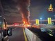 FOTO. Fuoco sull'Autolaghi a Origgio: camion divorato dalle fiamme