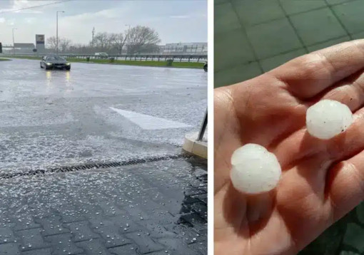 Grandinata improvvisa tra Corsico e Milano
